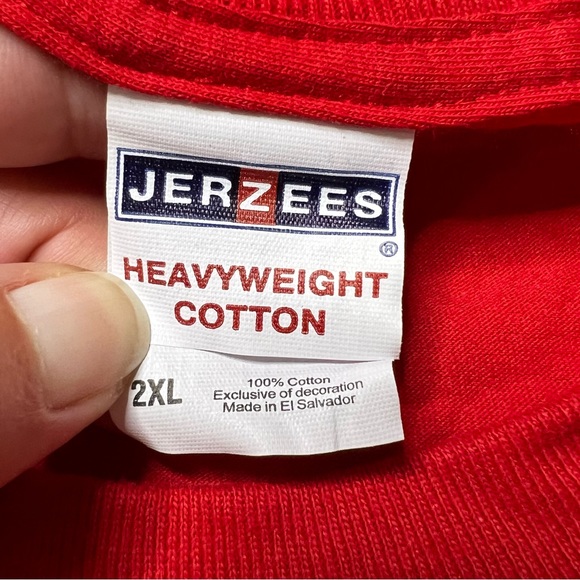 NWOT 5 Guys Burgers & Fries {Jerzees} Graphic T-Shirt in Red Unisex Sz 2XL - Picture 5 of 7